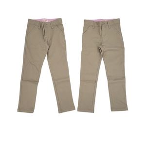 NWT Cat & Jack Girls School Uniform Pants Size 5 - Two Pack Sourdough Be…